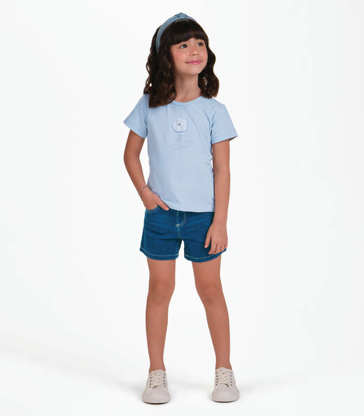 Conjunto Infantil Blusa com Shorts Trick Nick Azul