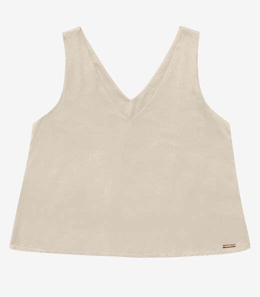 Regata Feminina de Viscose Rovitex Bege