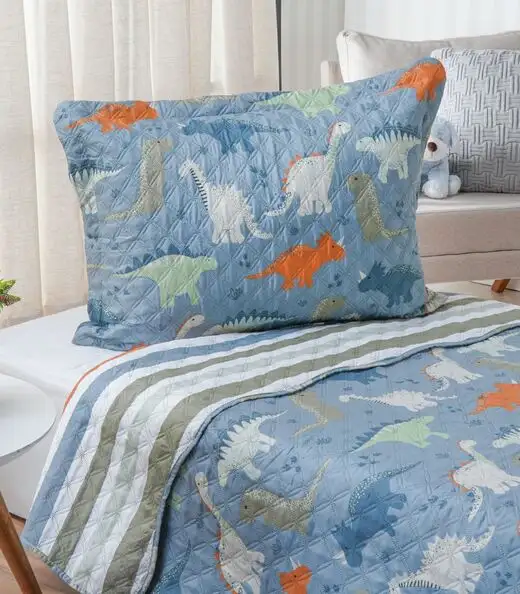 Jogo Cobre Leito Dupla Face Casal Bene Casa Azul