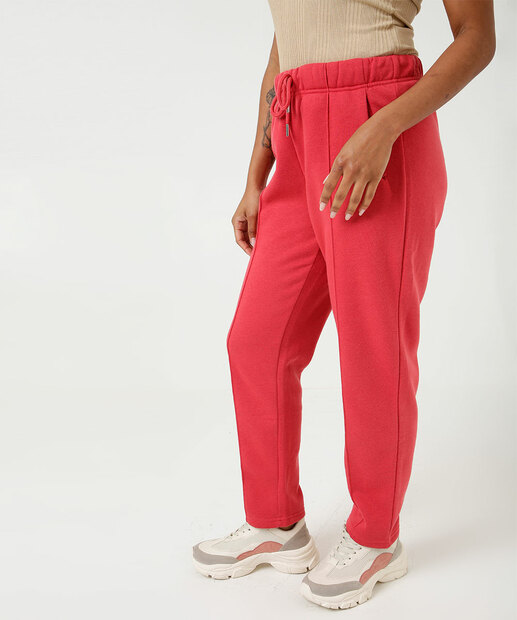 Calça Moletom Flanelado Feminina Reta Marisa