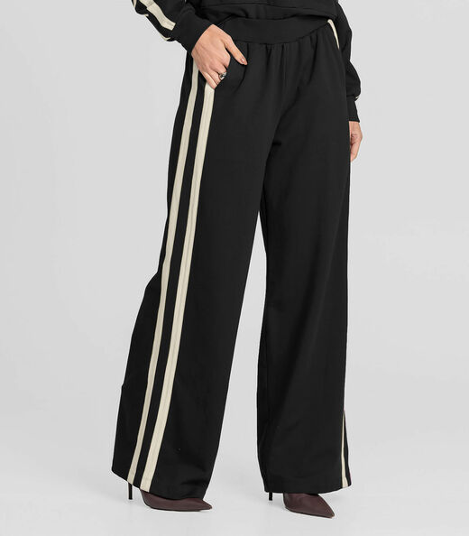Calça Feminina Pantalona em Molecotton Dianna Preto