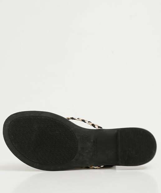 Rasteirinha Feminina Tiras Trançada 