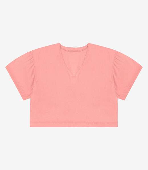 Blusa Feminina Tecido em Viscose Infinita Cor Rosa