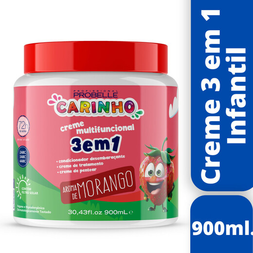 Image_Creme de Pentear Probelle Carinho 3 Em 1 Morango 900Ml