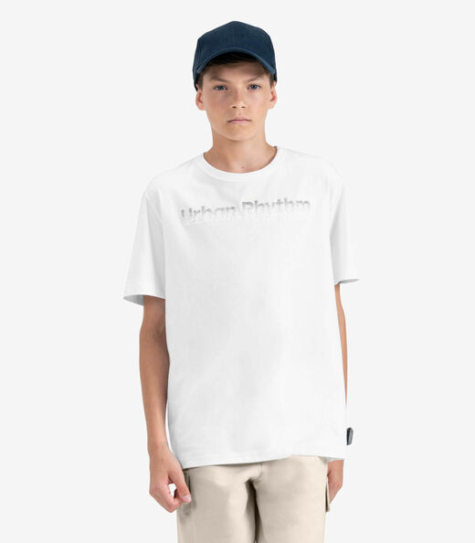 Camiseta Juvenil Masculina em Meia Malha Minty Branco