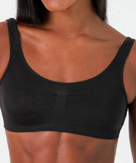 Sutiã Top Sem Bojo Microfibra Alças Largas DelRio