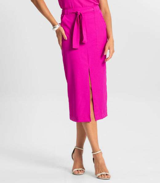 Saia Feminina Midi Endless Rosa