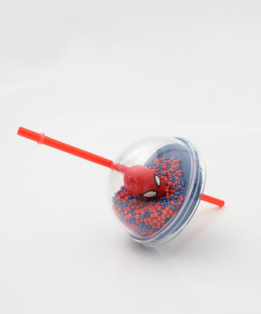 Copo Canudo Homem Aranha 450ML Vermelho
