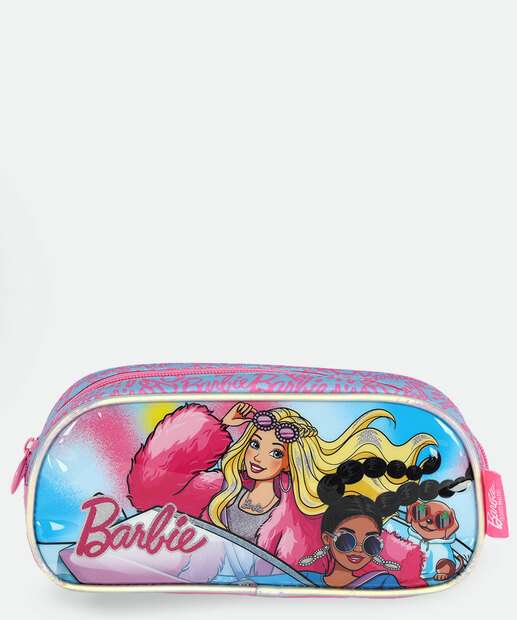 Image_Estojo Escolar Infantil Barbie Rosa
