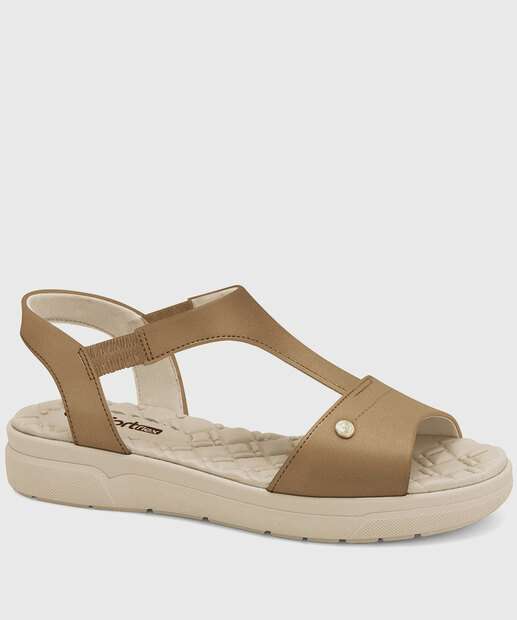 Image_Sandália Feminina Flatform Tiras Comfortflex Marrom