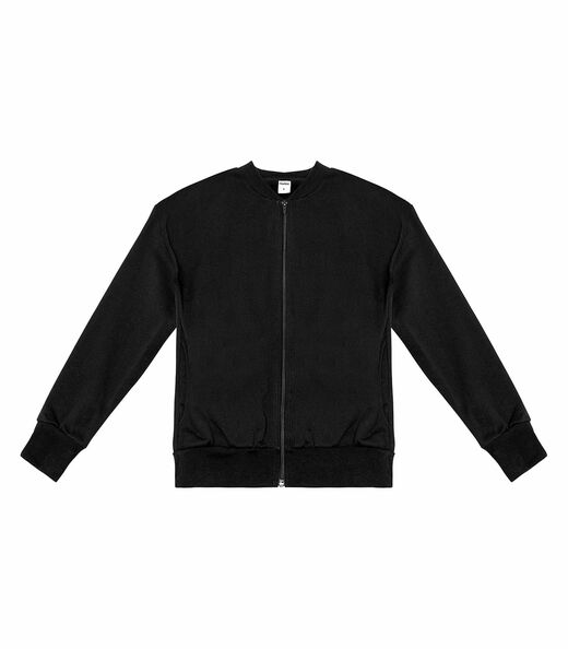 Jaqueta Feminina Básica de Moletom Rovitex Preto