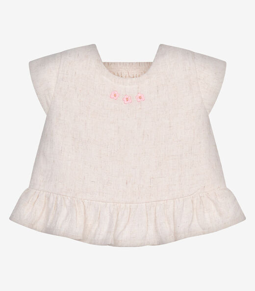 Conjunto Feminino Blusa Com Pantacourt Trick Nick Bege
