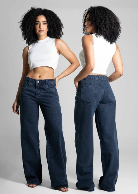 Calça Jeans Sawary Wide Leg - 282652