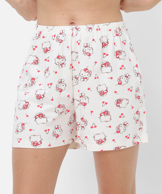 Pijama Feminino Estampa Hello Kitty Sanrio Azul