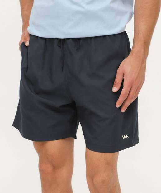 Bermuda Masculina Fitness Bolsos Marisa Azul