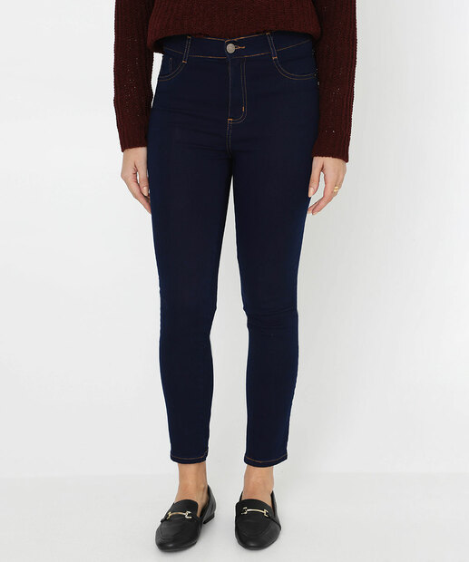 Calça Feminina Jeans Amaciada Cigarrete Sawary Azul