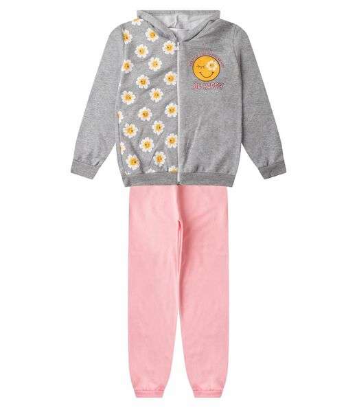 Image_Conjunto De Moletom Menina Com Capuz Kappes Cinza