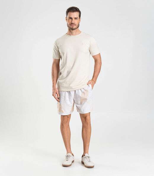 Bermuda Masculina De Microfibra Long Bong Bege