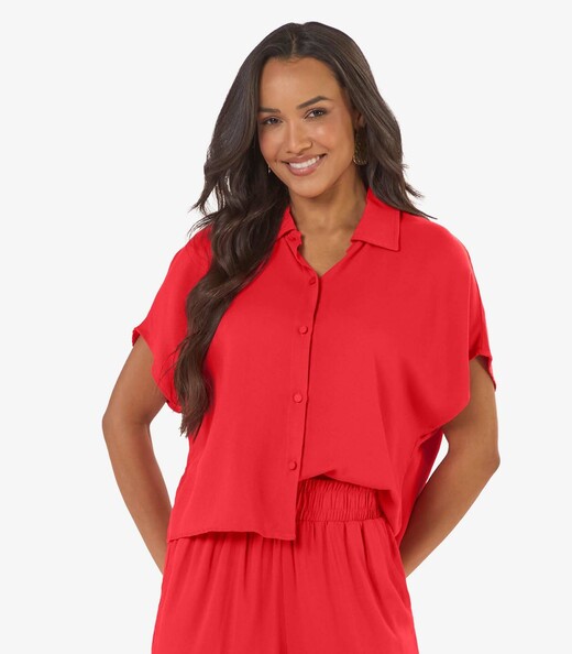 Image_Camisa Feminina Malha Viscose Pesada Rovitex Laranja