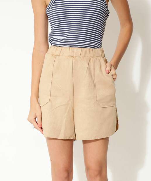 Short Suede Feminino Bolsos Marisa