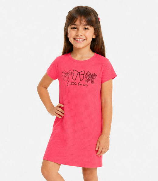 Image_Vestido Infantil Ribana Canelada E Estampa Select Laranja