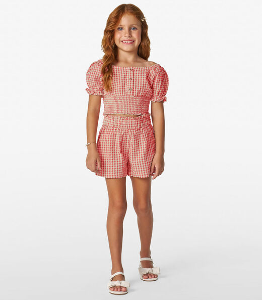 Conjunto Menina Blusa com Shorts Trick Nick Laranja