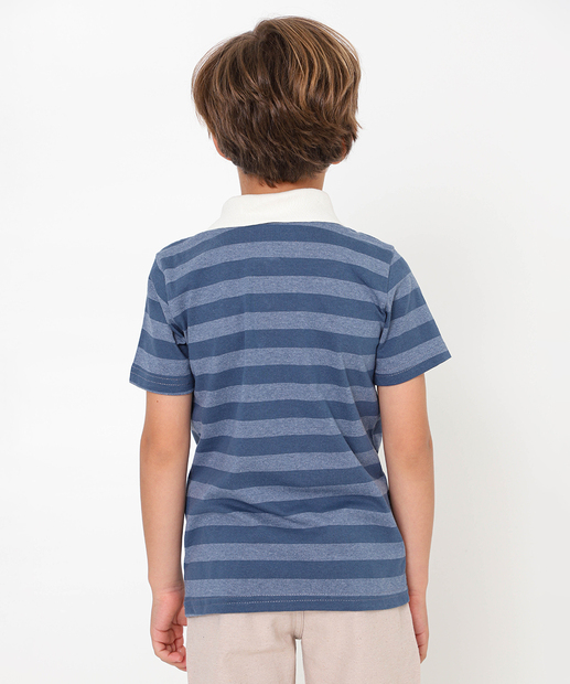 Polo Infantil Listrada Marisa Tam 4 a 10 Azul