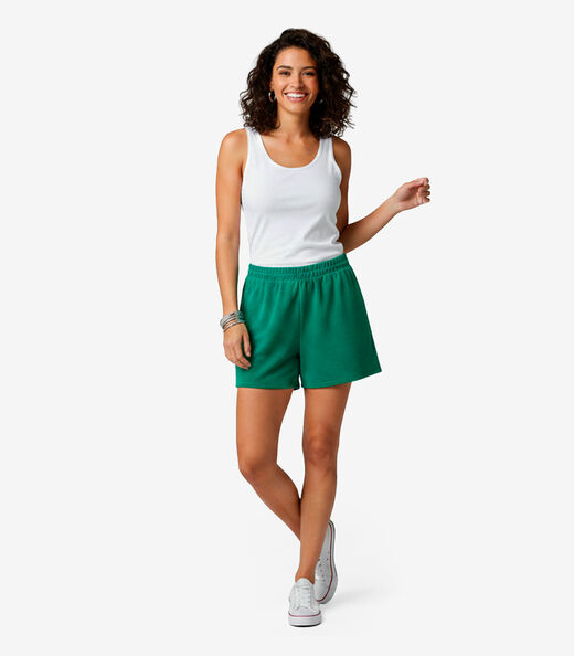 Image_Shorts Feminino Em Plush Infinita Cor Verde