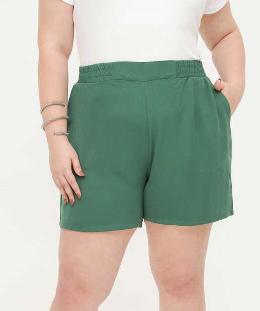Bermuda Plus Size Feminina Bolsos Marisa