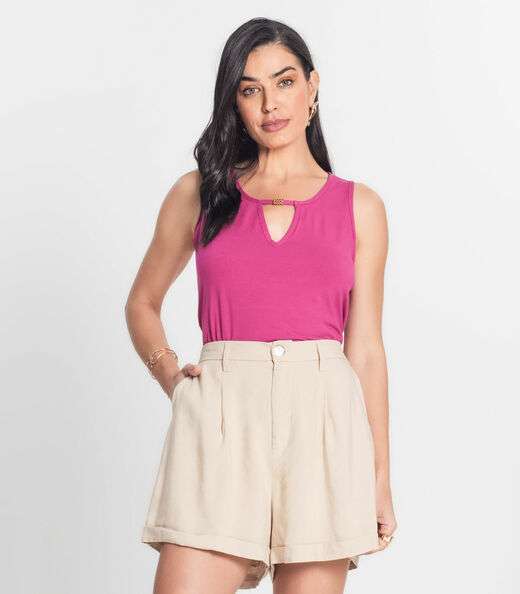 Blusa Feminina Lisa Infinita Cor Rosa