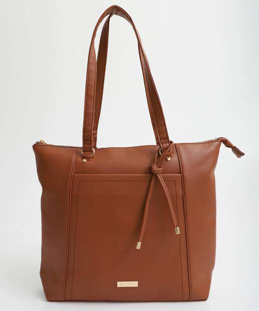 Bolsa De Ombro Tote Feminina Alice Pallucci Caramelo