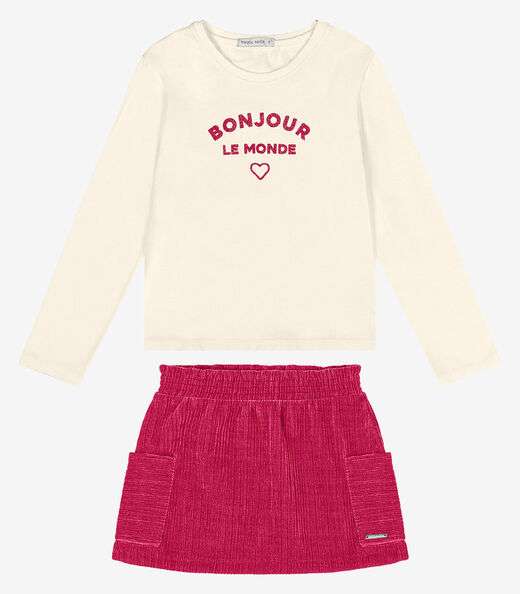 Conjunto Blusa Com Saia Trick Nick Vermelho