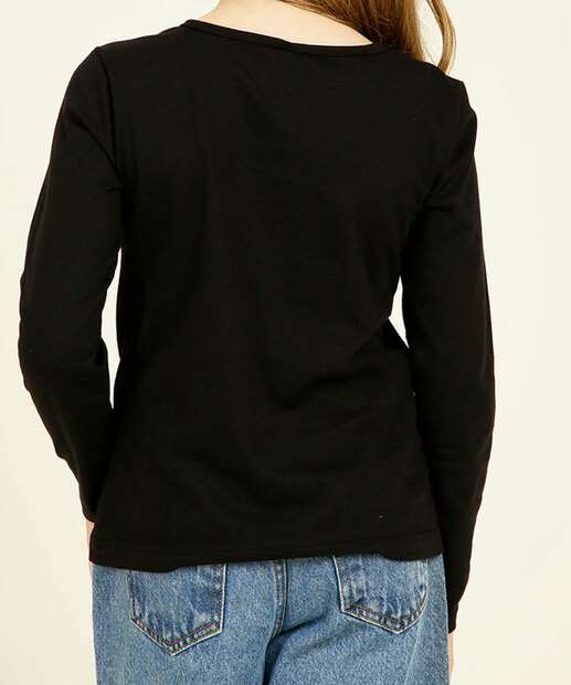 Camiseta Infantil Manga Longa Estampa Sonic Tam 4 a 10