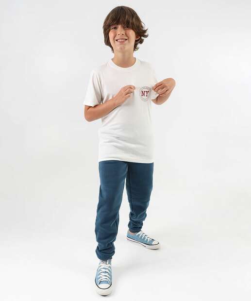 Camiseta Juvenil Estampada Marisa Tam 10 a 16 Off White