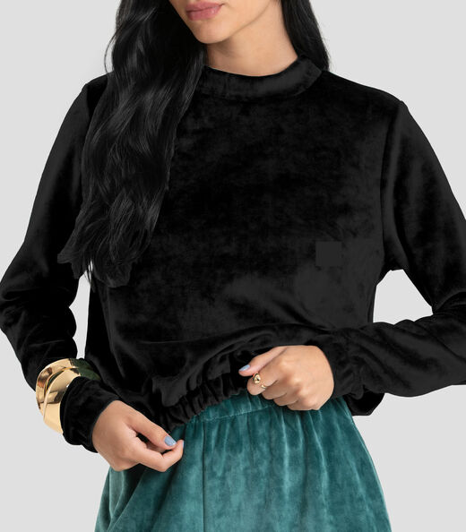 Blusão Feminino Plush Dianna Preto