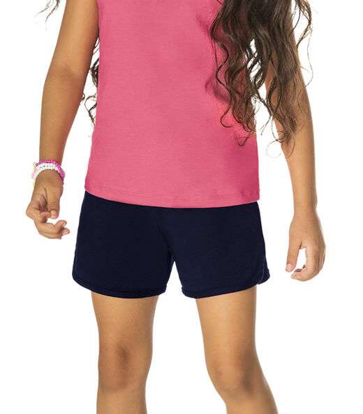 Image_Shorts Básico Infantil Feminino Rovitex Kids Azul