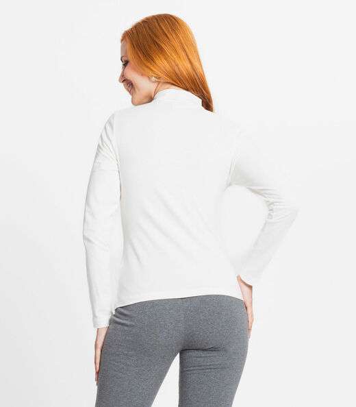 Blusa Feminina Gola Alta Rovitex Bege