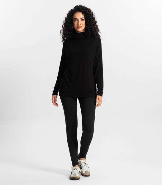 Blusa Manga Longa Feminino Rovitex Preto