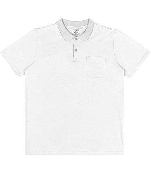 Camisa Masculina Polo Básica Rovitex Branco