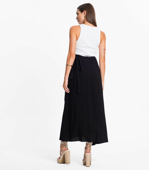 Saia Midi Amarração Envelope Select Preto