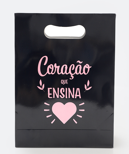 Embalagem Presente Sacola Frase Marisa Azul