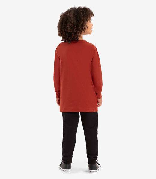Conjunto Camiseta Manga Longa Com Calça Rovi Kids Marrom