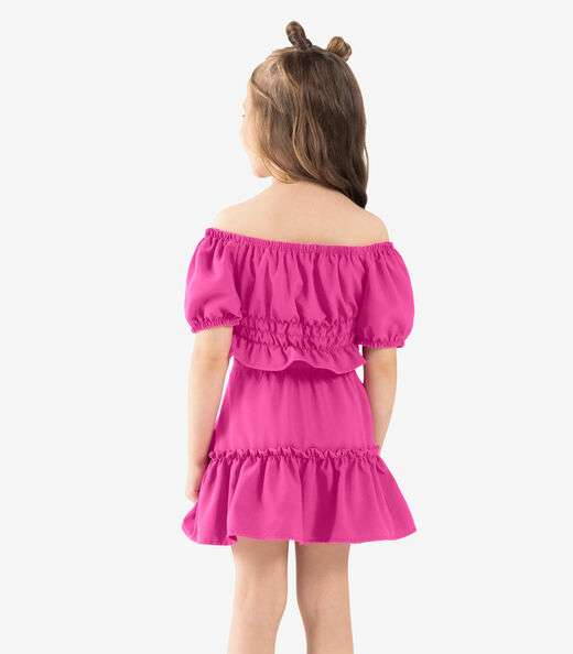 Conjunto Infantil Blusa Com Saia Rovi Kids Rosa