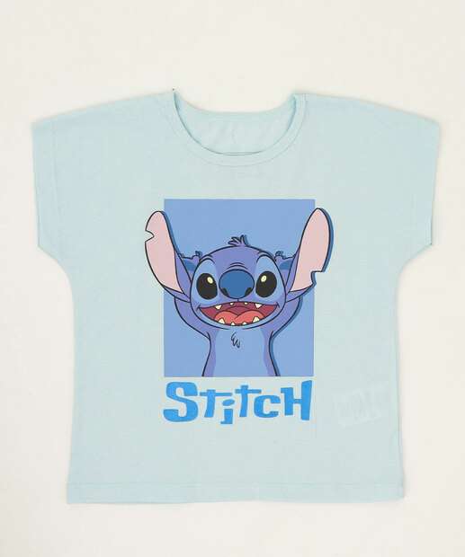Camiseta Infantil Estampa Stitch Disney Tam 4 a 10