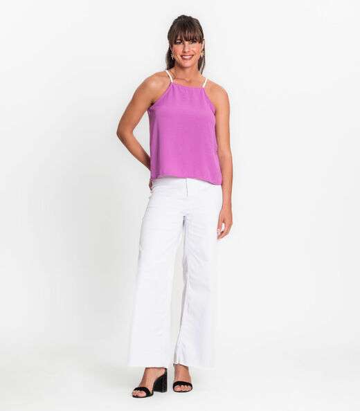 Blusa Feminina De Alça Em Air Flow Rovitex Roxo