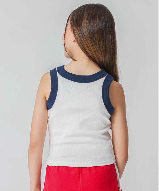 Blusa Juvenil Regata Canelado Marisa Tam 10 a 16