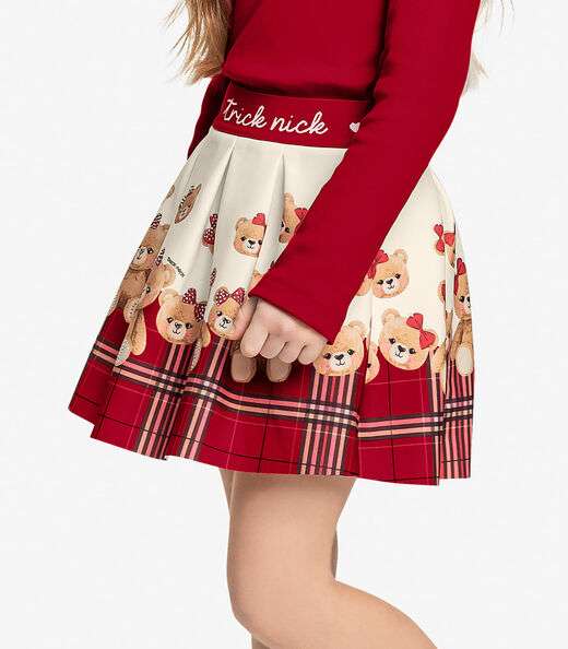 Conjunto de Blusa Com Saia Trick Nick Vermelho