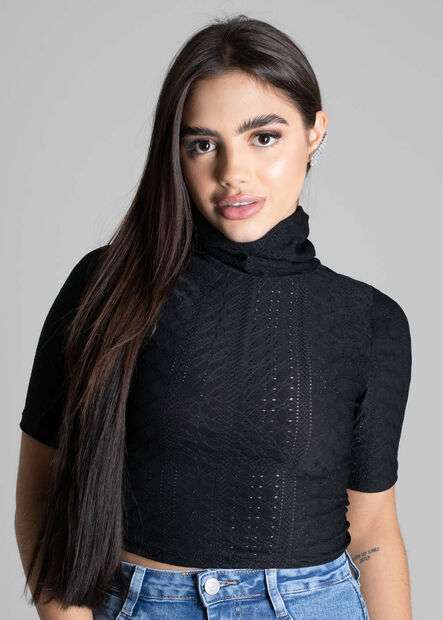 Cropped Sawary Preto - 277336