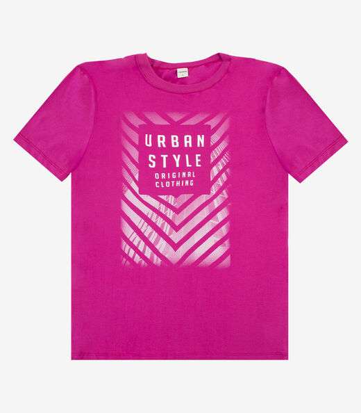 Camiseta Adulto Masculino em Meia Malha Rovitex Rosa