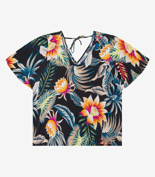 Blusa Feminina Plus Size Infinita Cor Preto